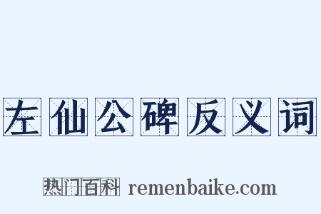 左仙公碑反义词是什么意思的图片